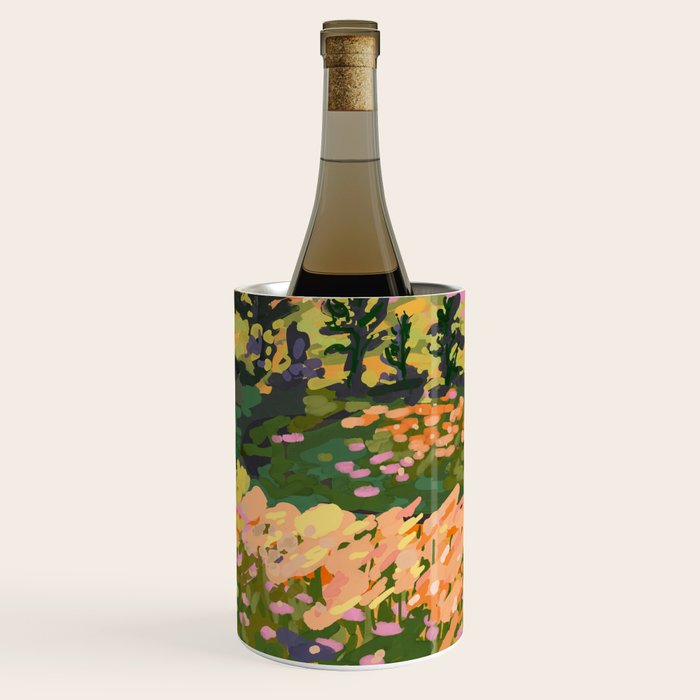 Floral Landscape illustration Wine Chiller Gallery Image 3