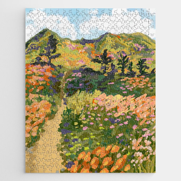 Floral Landscape illustration Jigsaw Puzzle Gallery Image 1
