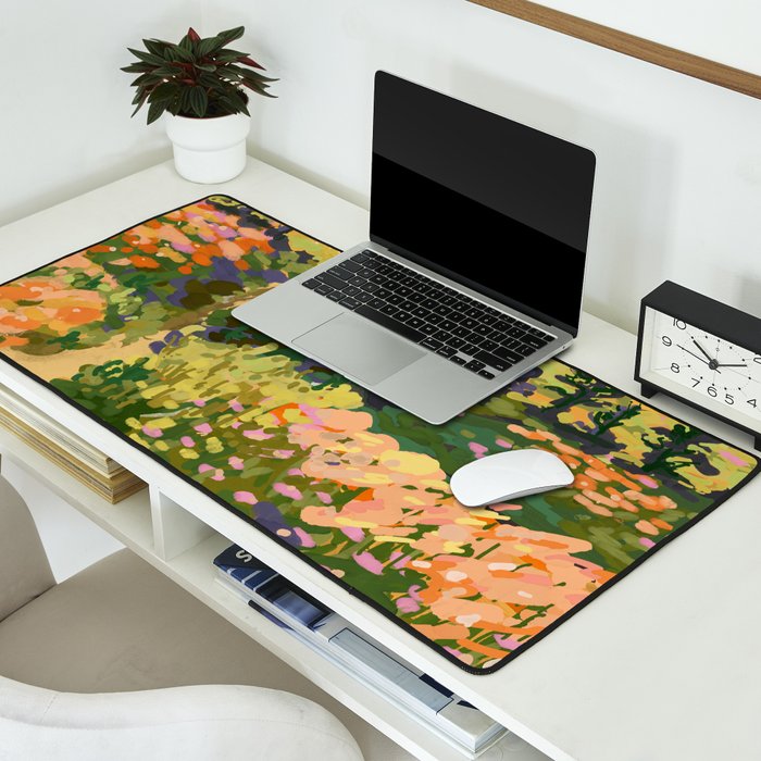 Floral Landscape illustration Desk Mat Gallery Image 2