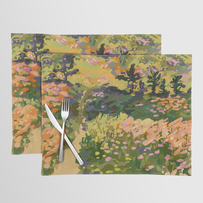 Floral Landscape illustration Placemat Gallery Image 1