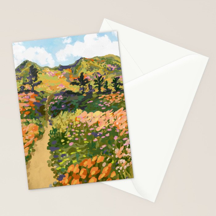Floral Landscape illustration Stationery Card Gallery Image 2