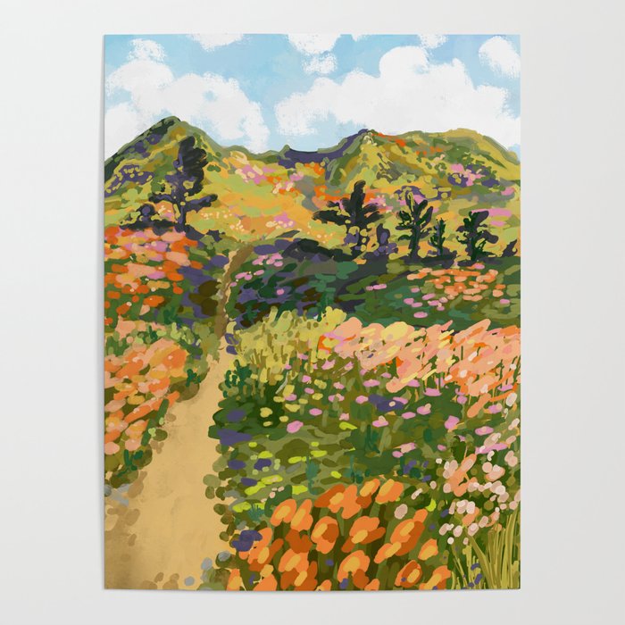 Floral Landscape illustration Poster Gallery Image 4