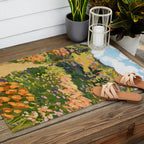 Floral Landscape illustration Outdoor Rug Gallery Image 2