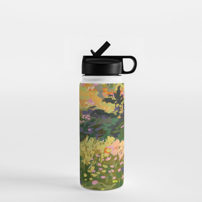 Floral Landscape illustration Water Bottle Gallery Image 1