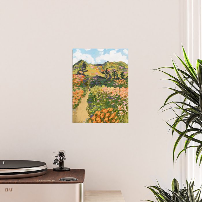 Floral Landscape illustration Poster Gallery Image 2