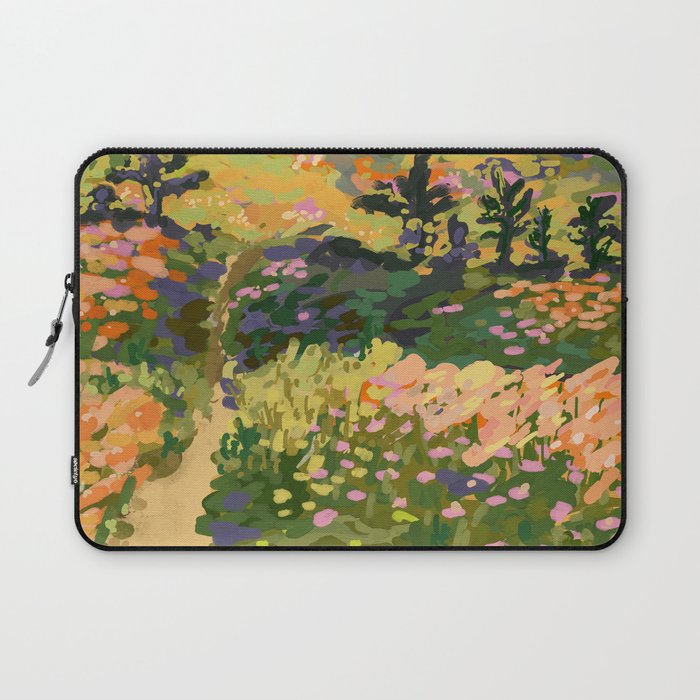 Floral Landscape illustration Laptop Sleeve Gallery Image 1