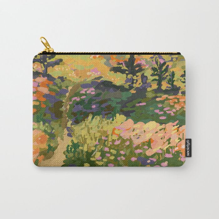 Floral Landscape illustration Carry All Pouch Gallery Image 1