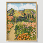 Floral Landscape illustration Serving Tray Gallery Image 1