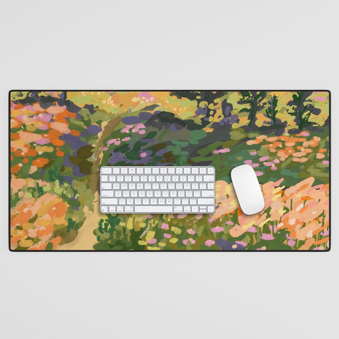 Floral Landscape illustration Desk Mat Gallery Image 1