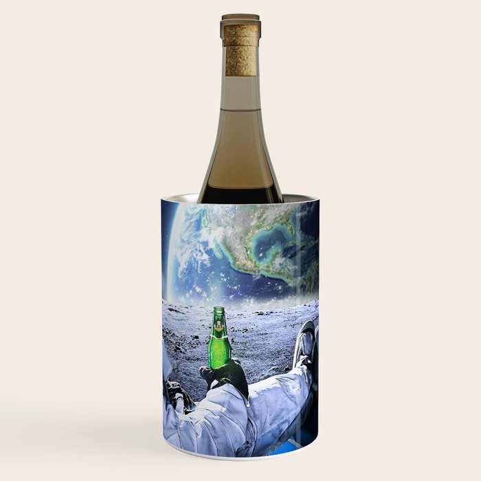 Astronaut on the Moon with beer Wine Chiller Gallery Image 1