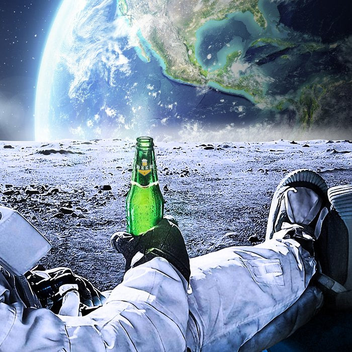 Astronaut on the Moon with beer Coffee Mug Gallery Image 2