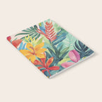 Modern Tropical Escape Vibrant Watercolor Flowers Notebook Gallery Image 2
