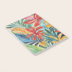 Modern Tropical Escape Vibrant Watercolor Flowers Notebook Gallery Image 3