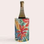 Modern Tropical Escape Vibrant Watercolor Flowers Wine Chiller Gallery Image 2