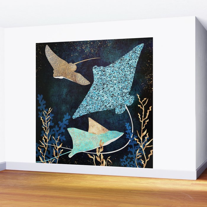 Metallic Stingray II Wall Mural Gallery Image 2