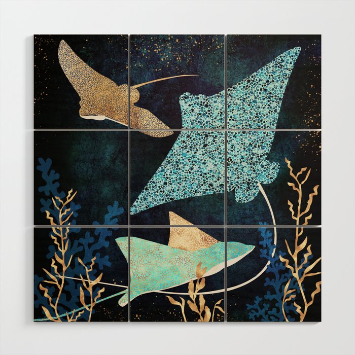 Metallic Stingray II Wood Wall Art Gallery Image 1
