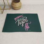 Go Get 'Em Tiger - Teal Rug Gallery Image 1