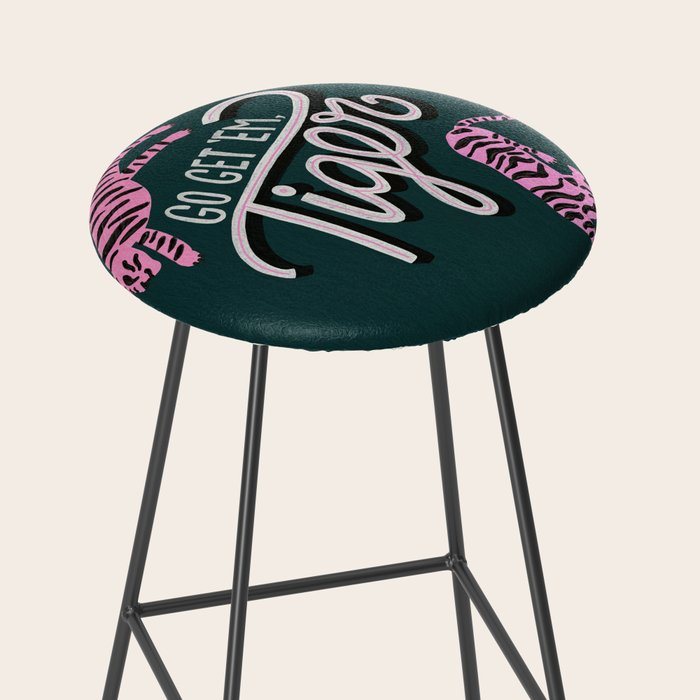 Go Get 'Em Tiger - Teal Stool Gallery Image 2