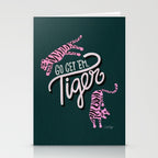 Go Get 'Em Tiger - Teal Stationery Card Gallery Image 2
