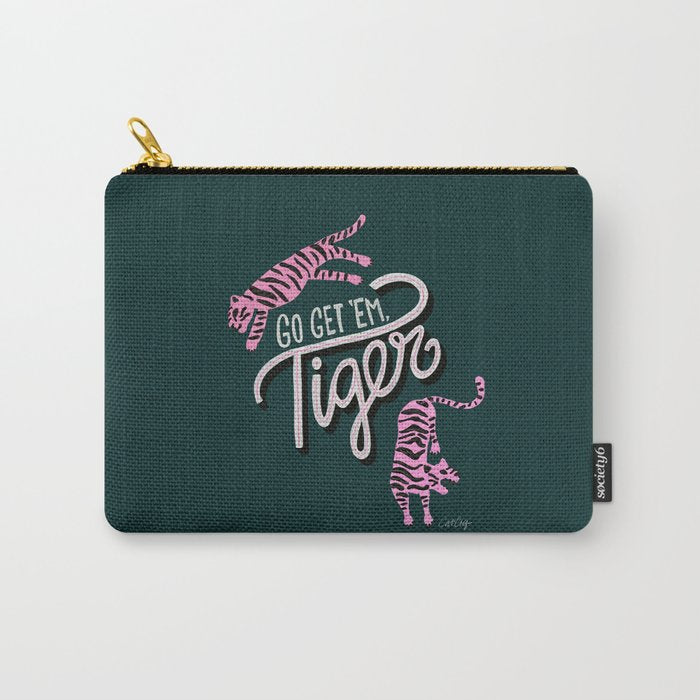 Go Get 'Em Tiger - Teal Carry All Pouch Gallery Image 1