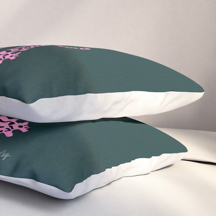 Go Get 'Em Tiger - Teal Pillow Sham Gallery Image 3