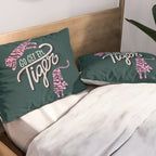 Go Get 'Em Tiger - Teal Pillow Sham Gallery Image 2