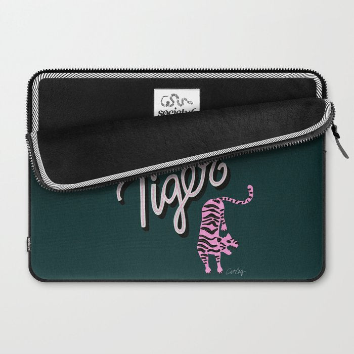 Go Get 'Em Tiger - Teal Laptop Sleeve Gallery Image 2