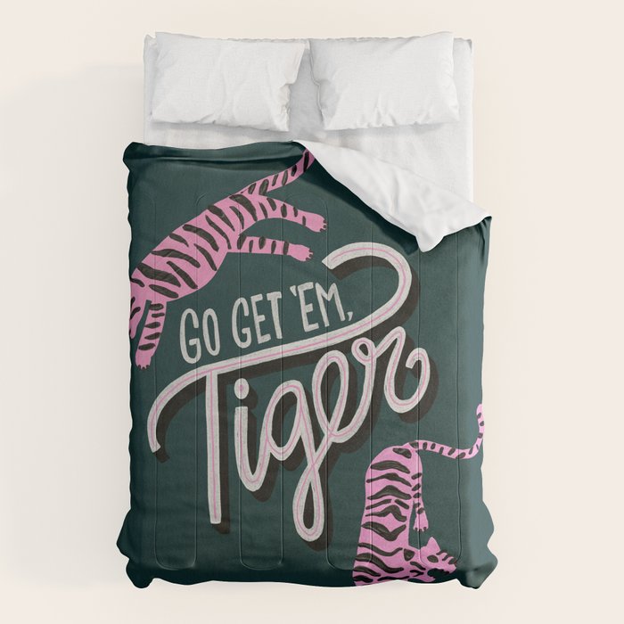 Go Get 'Em Tiger - Teal Comforter Gallery Image 6