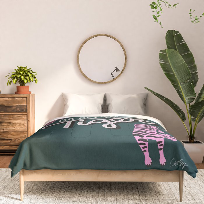Go Get 'Em Tiger - Teal Comforter Gallery Image 3