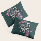 Go Get 'Em Tiger - Teal Pillow Sham Gallery Image 3