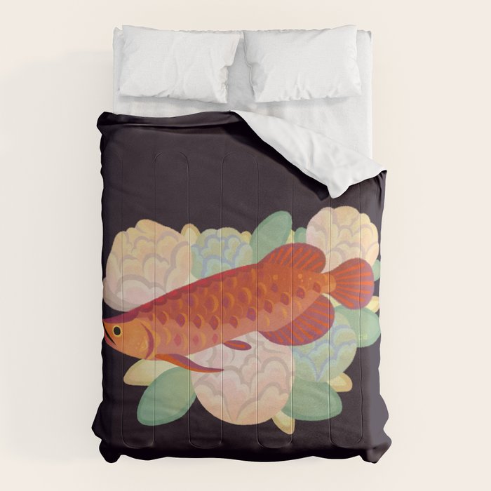 Arowana and peony 3 Comforter Gallery Image 6