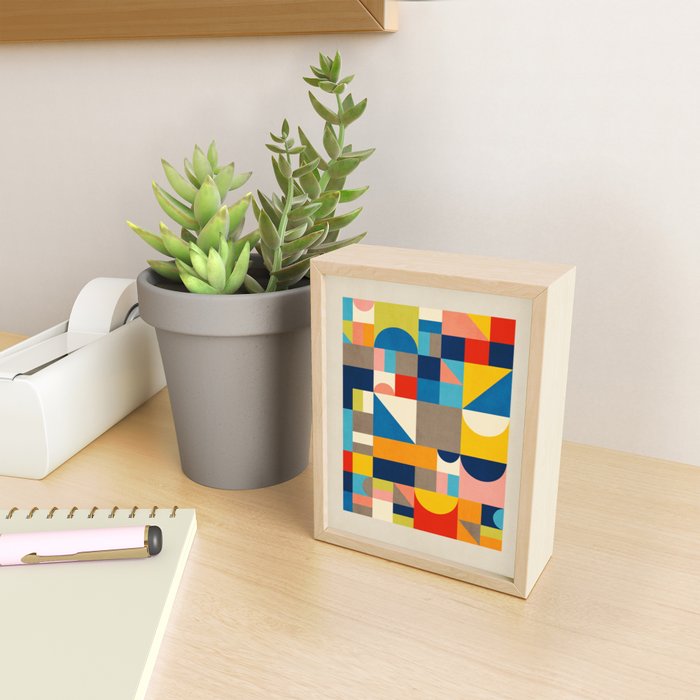 Bright Colorful Geometric Modern Vibrant Art Mini Art Print Gallery Image 2