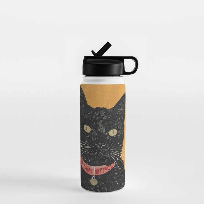 Black Cat 7 Water Bottle Gallery Image 1