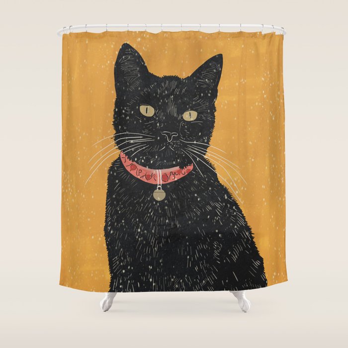 Black Cat 7 Shower Curtain Gallery Image 1