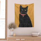 Black Cat 7 Wall Tapestry Gallery Image 2