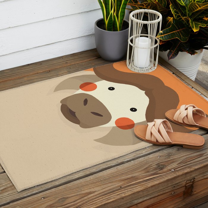 Cape Buffalo, Animal Portrait Outdoor Rug Gallery Image 2