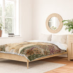 Little Morel Mushrooms in Warm Brown Duvet Cover Gallery Image 2