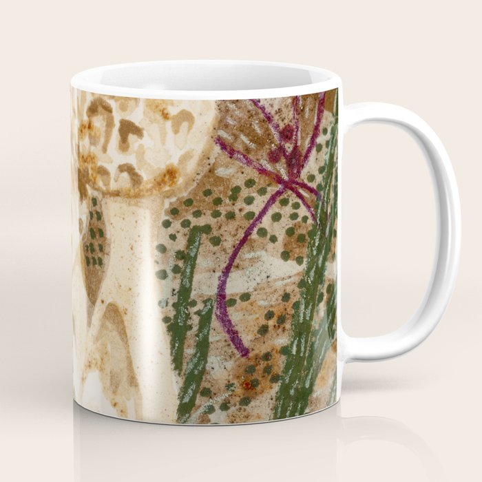 Little Morel Mushrooms in Warm Brown Coffee Mug Gallery Image 1