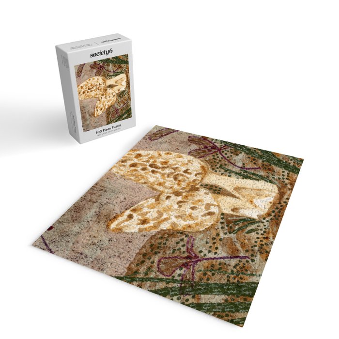 Little Morel Mushrooms in Warm Brown Jigsaw Puzzle Gallery Image 2