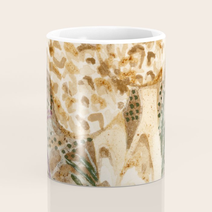 Little Morel Mushrooms in Warm Brown Coffee Mug Gallery Image 4