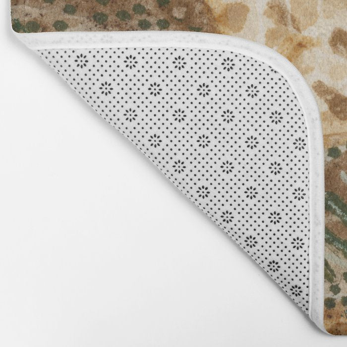 Little Morel Mushrooms in Warm Brown Bath Mat Gallery Image 2