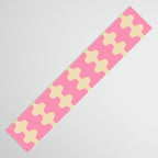 Wavy Stripes Ogee A-Go-Go Retro Contemporary Pattern in Pink Cream Table Runner Gallery Image 3