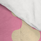 Wavy Stripes Ogee A-Go-Go Retro Contemporary Pattern in Pink Cream Comforter Gallery Image 4