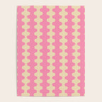Wavy Stripes Ogee A-Go-Go Retro Contemporary Pattern in Pink Cream Poster Gallery Image 4