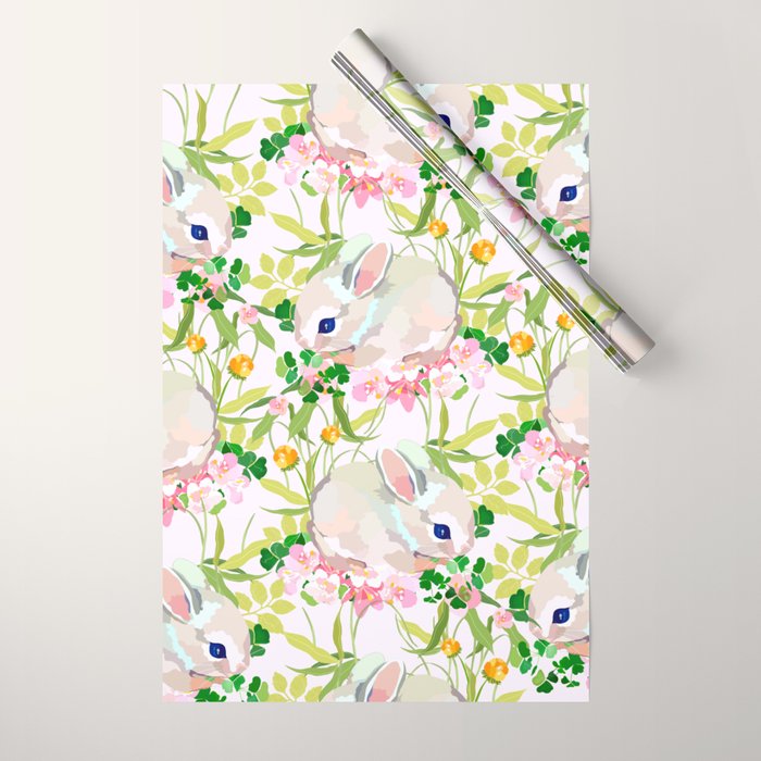 springtime bunny Wrapping Paper Gallery Image 1