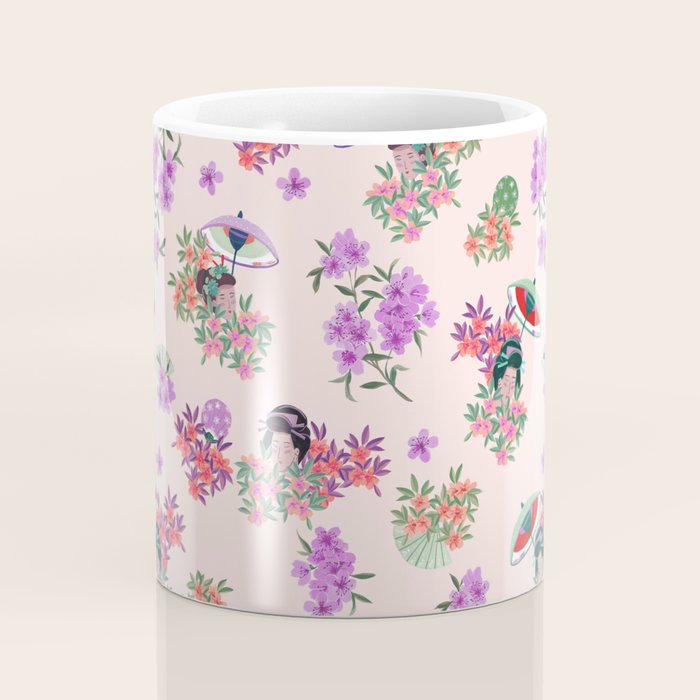 Pastel purple oriental pattern Coffee Mug Gallery Image 4