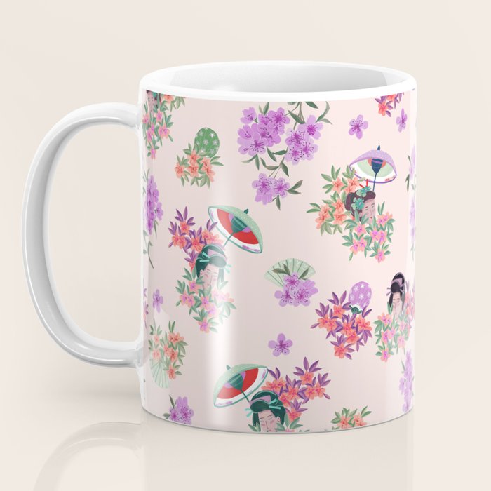 Pastel purple oriental pattern Coffee Mug Gallery Image 3