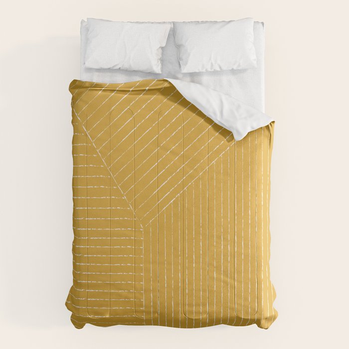 Lines (Mustard Yellow) Comforter Gallery Image 6