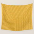 Lines (Mustard Yellow) Wall Tapestry Gallery Image 4