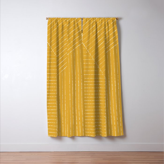 Lines (Mustard Yellow) Window Curtain Gallery Image 3